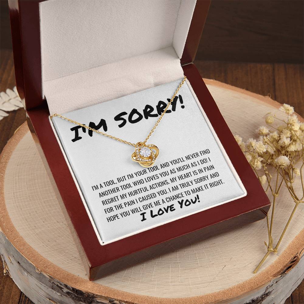 Sorry Apology Necklace 5 Love Knot Necklace