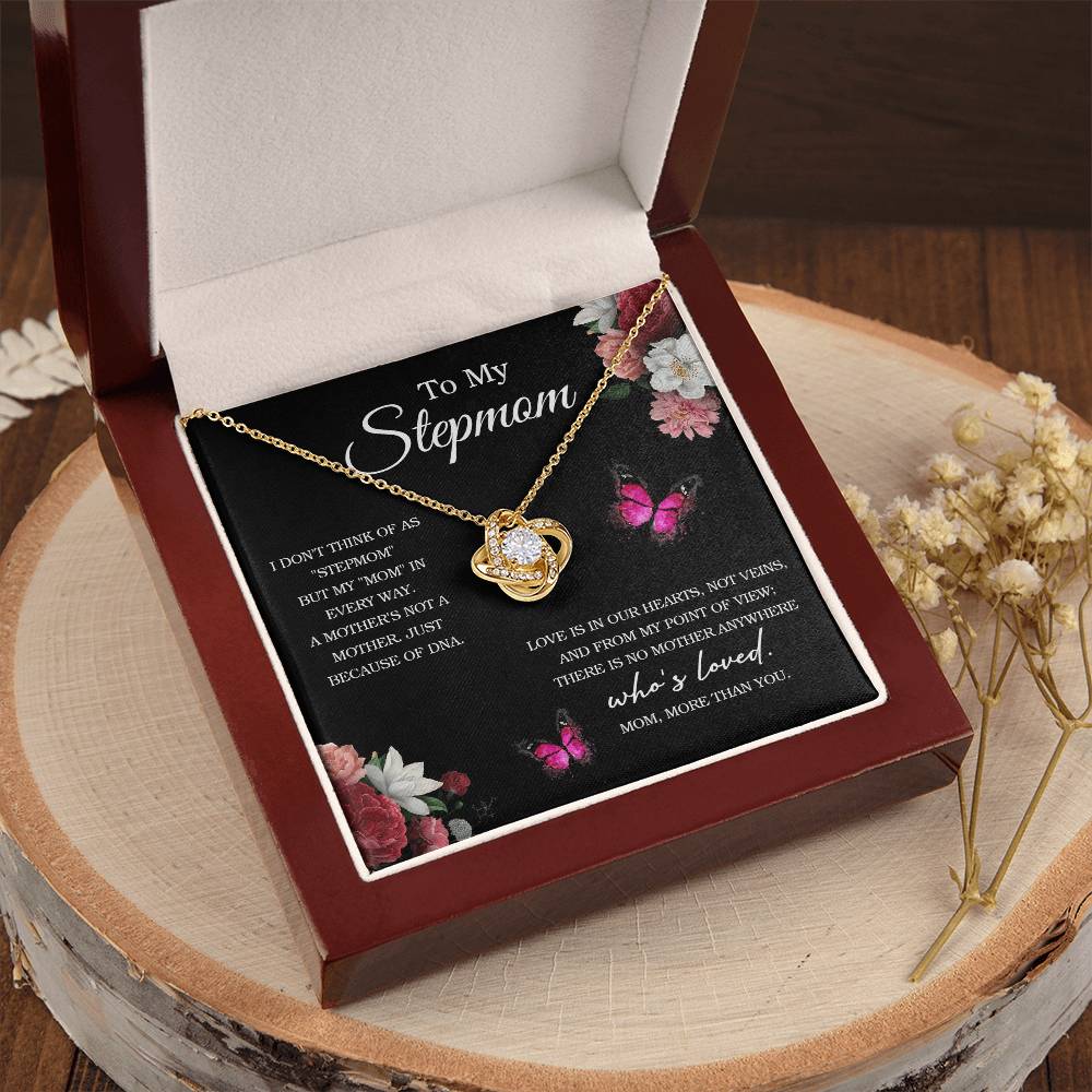 To My Stepmom Necklace Thank You Mom Jewelry Gift Mother's Day Gift Love Knot Necklace