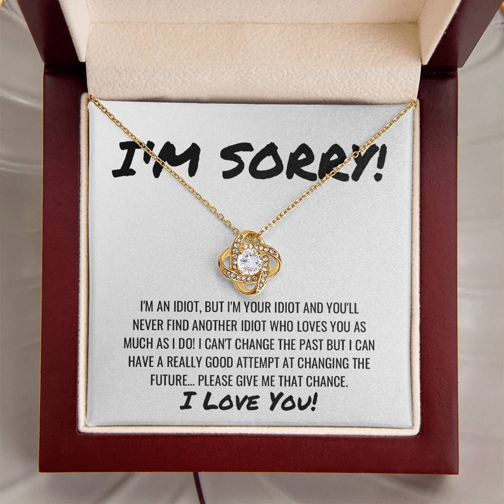 Sorry Apology Necklace 9 Love Knot Necklace