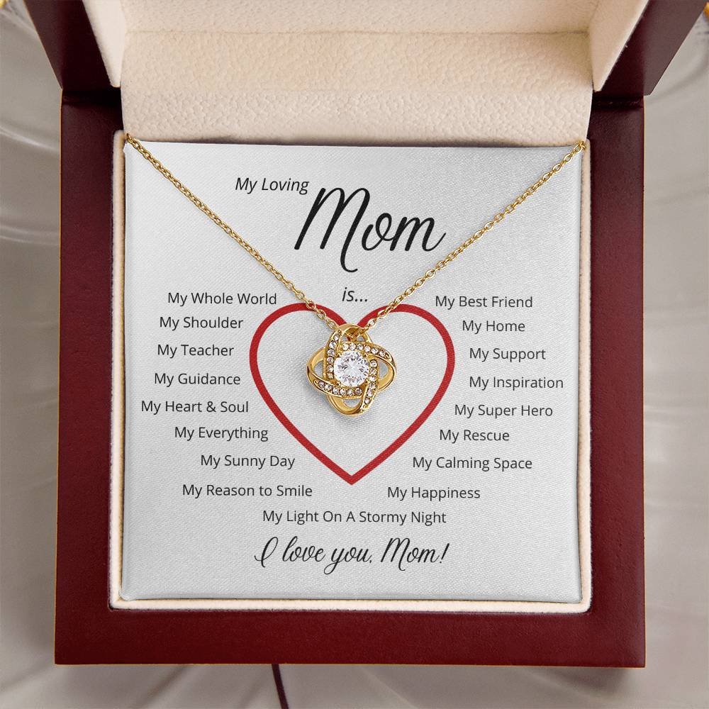 For My Loving Mom - A Perfect Gift For Mother's Day π Love Knot Necklace