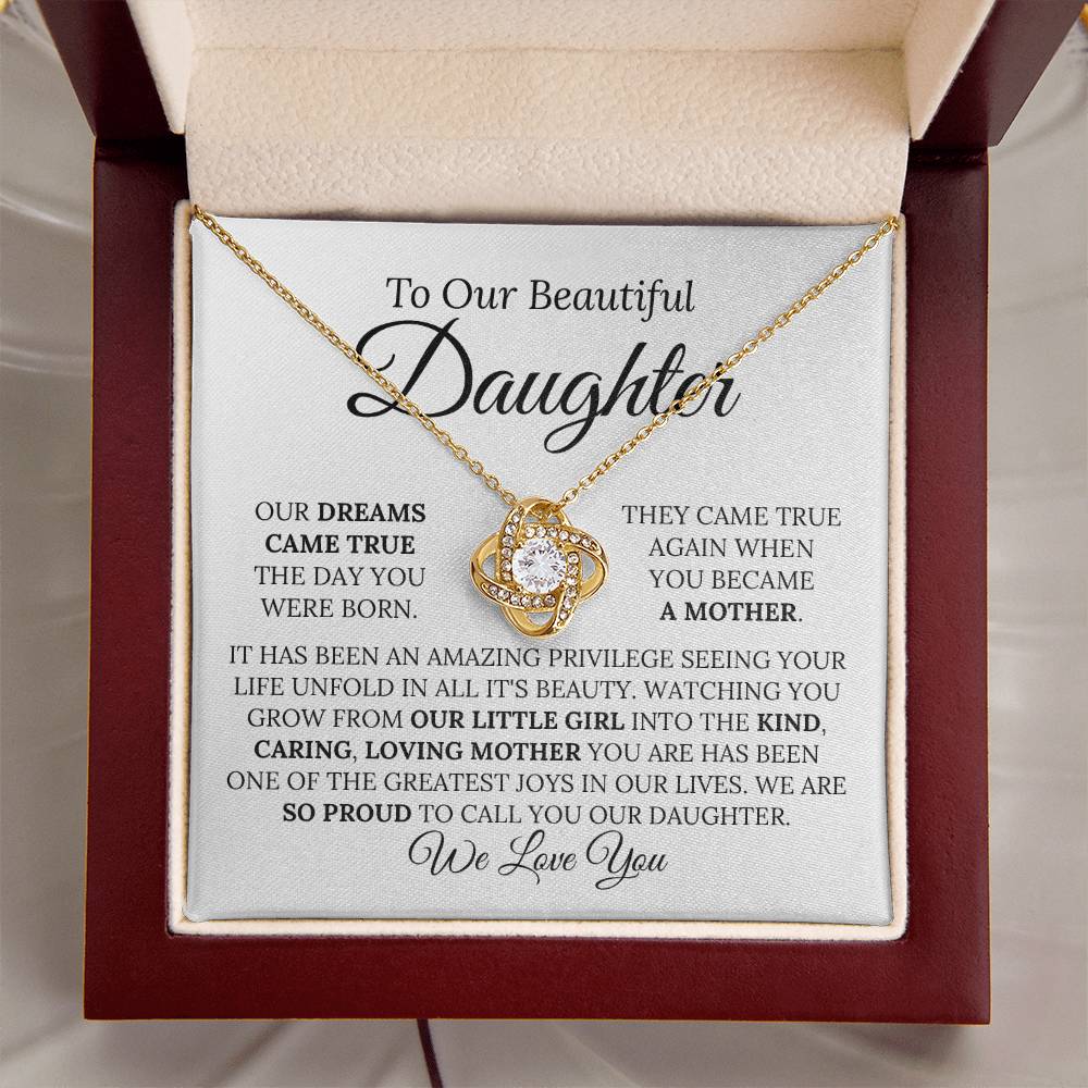 Heartfelt Mother's Day Gift For Daughter v5 Love Knot Necklace