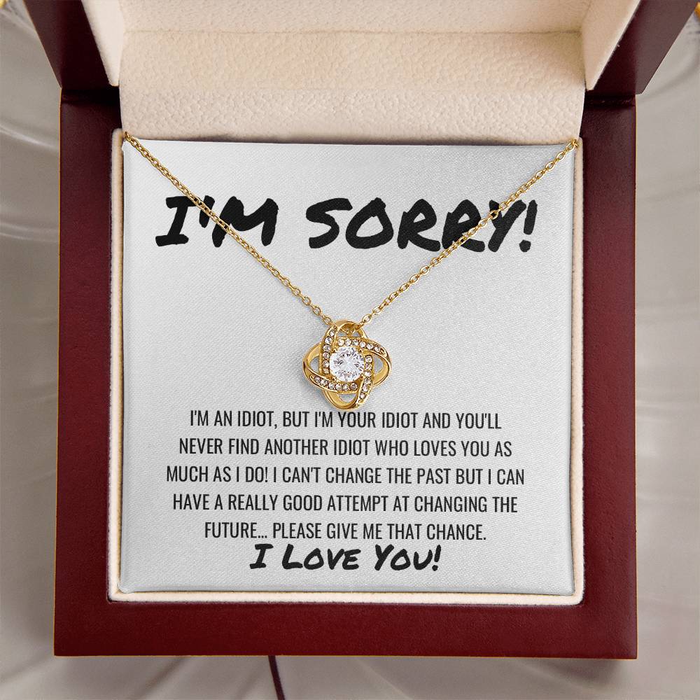 Sorry Apology Necklace 8 Love Knot Necklace