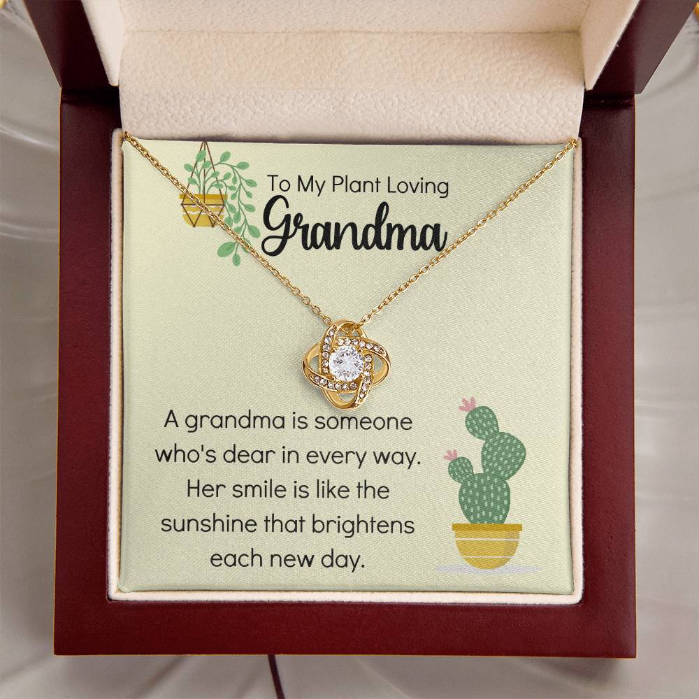 Plant Loving Gifts For Mothers Day Presents For Grandma Birthday Plant Lover Gift From Granddaughter Necklace Gift From Grandkids 1 Love Knot Necklace
