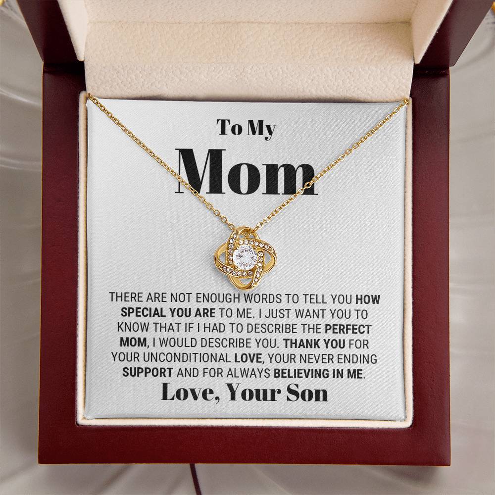 Perfect Mom Mother's Day Necklace Love Knot Necklace