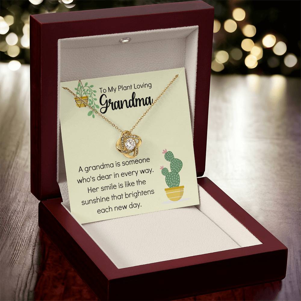 Plant Loving Gifts For Mothers Day Presents For Grandma Birthday Plant Lover Gift From Granddaughter Necklace Gift From Grandkids 1 Love Knot Necklace