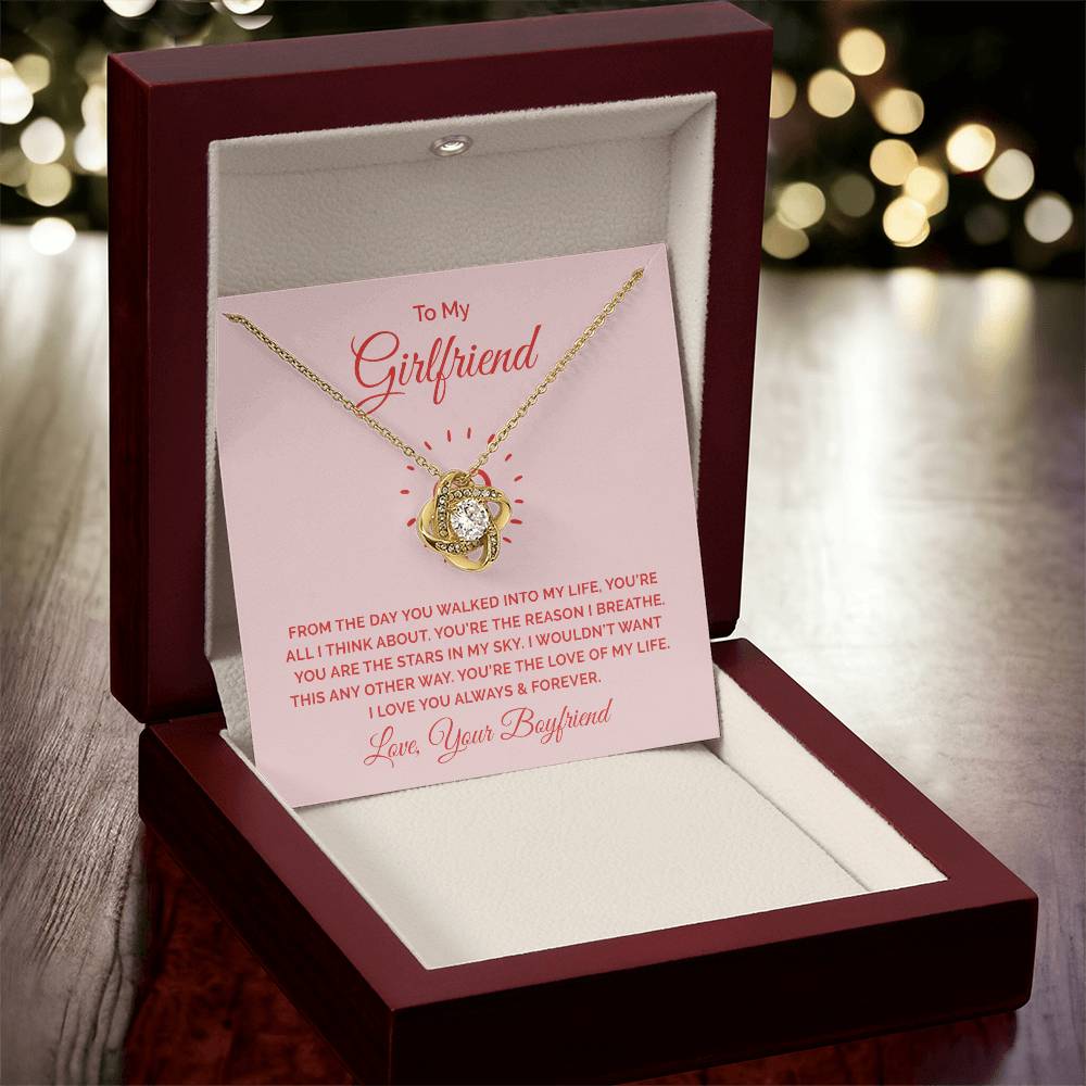 Will You Be My Girlfriend Gift Girlfriend Proposal Ideas Asking Out Girlfriend Will You Be My Girlfriend Proposal Necklace Love Knot Necklace