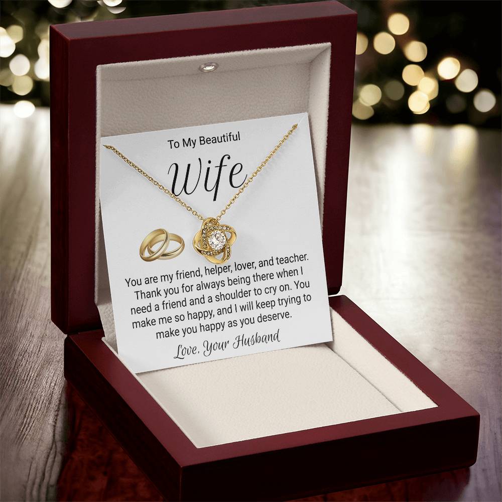 Anniversary Gift For Wife - Love Knot Necklace Love Knot Necklace