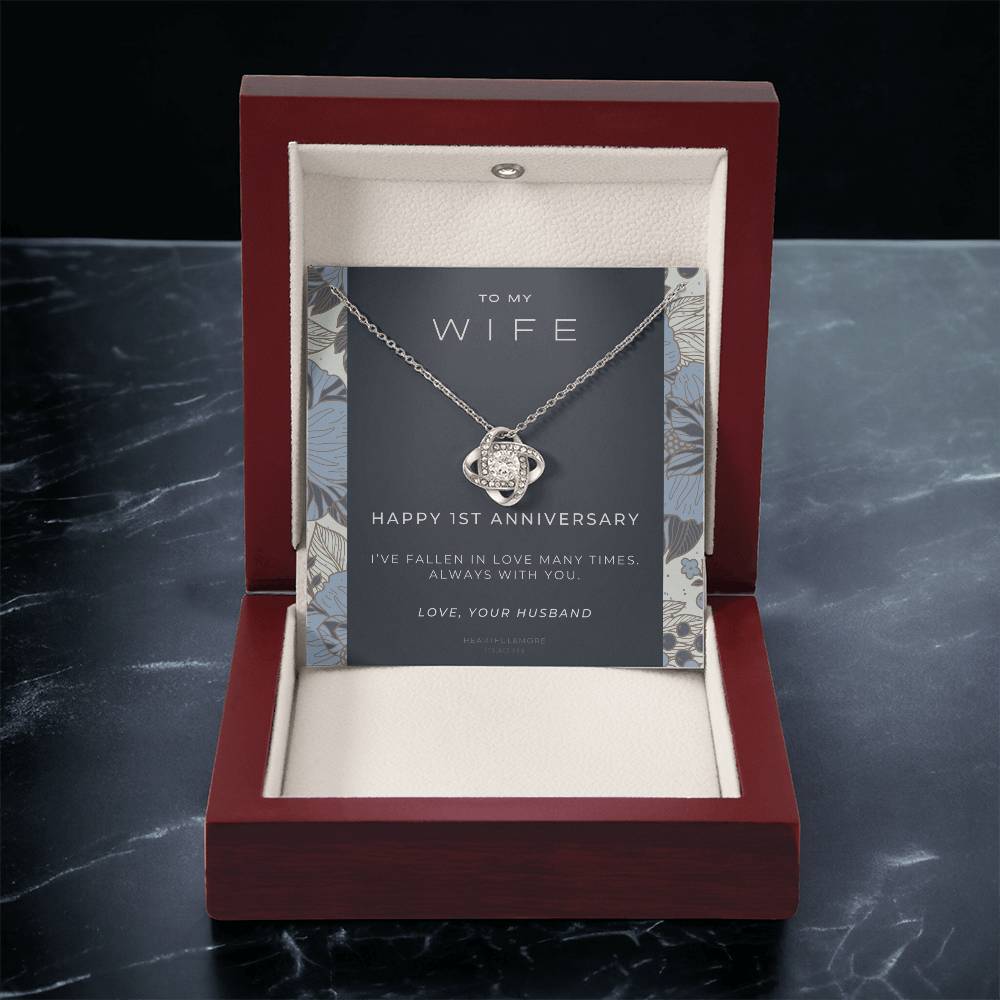 1 Year Anniversary Gift For Wife 1 Year Anniversary Gifts 1 Year Wedding Anniversary Gift Ideas 1St Wedding Anniversary Gift F(7) Love Knot Necklace