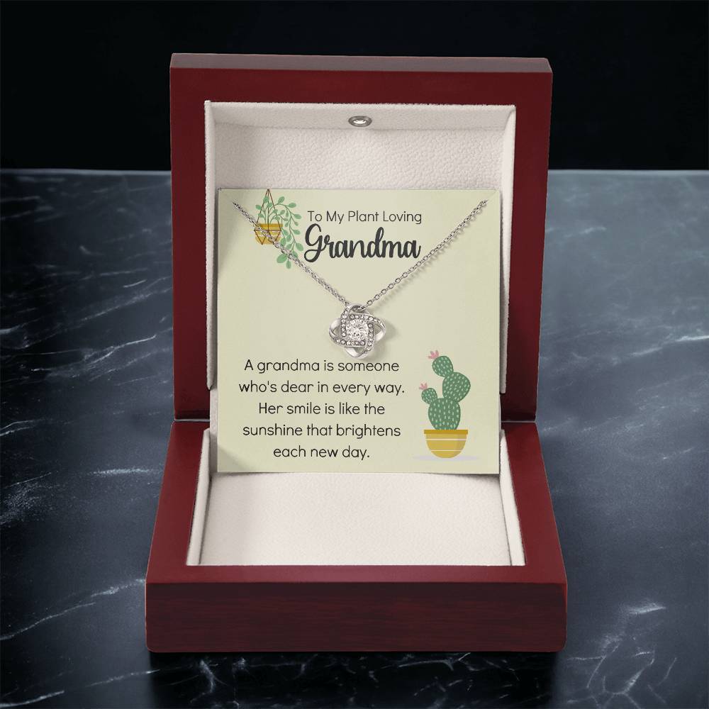 Plant Loving Gifts For Mothers Day Presents For Grandma Birthday Plant Lover Gift From Granddaughter Necklace Gift From Grandkids 1 Love Knot Necklace