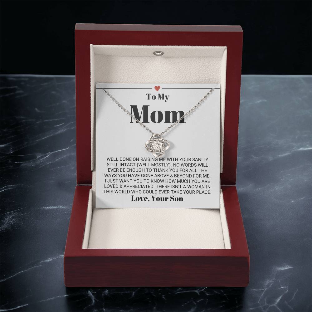 Funny Heartwarming Mother's Day Gift Love Knot Necklace