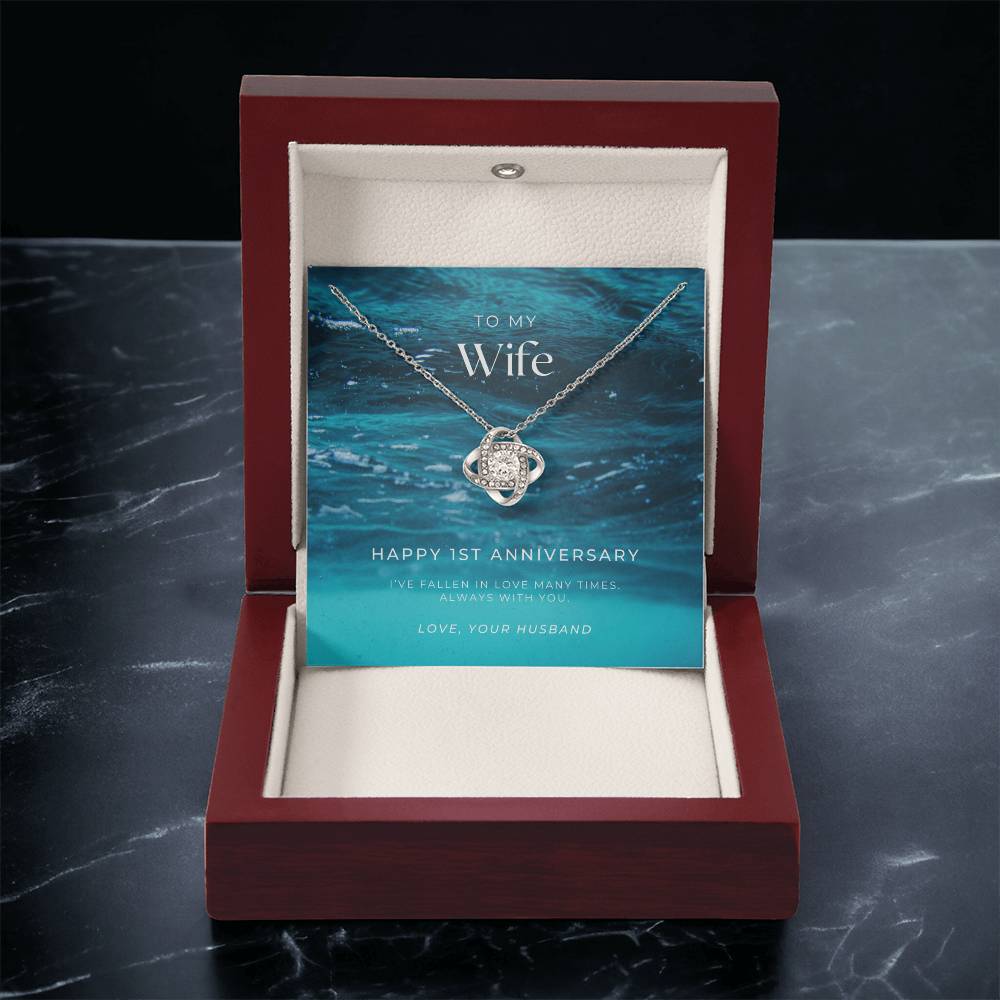 1 Year Anniversary Gift For Wife 1 Year Anniversary Gifts 1 Year Wedding Anniversary Gift Ideas 1St Wedding Anniversary Gift F Love Knot Necklace