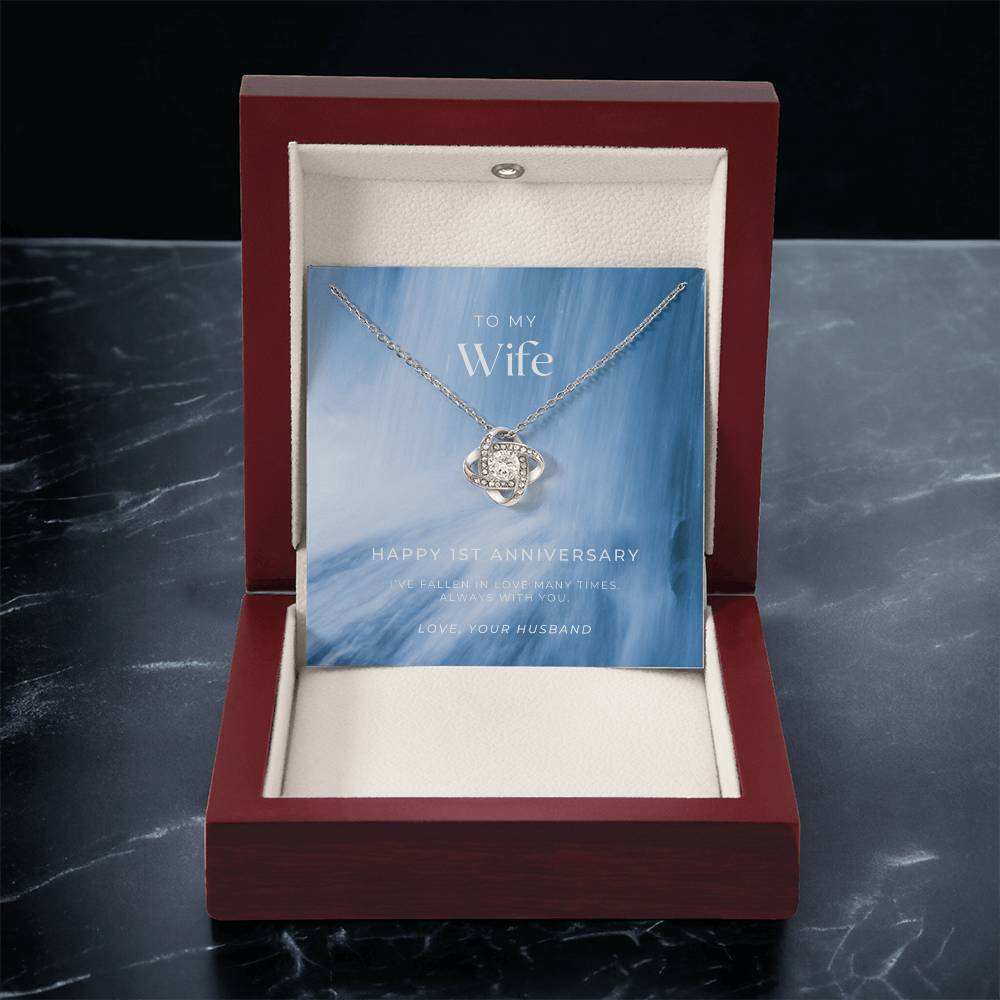 1 Year Anniversary Gift For Wife 1 Year Anniversary Gifts 1 Year Wedding Anniversary Gift Ideas 1St Wedding Anniversary Gift F(3) Love Knot Necklace