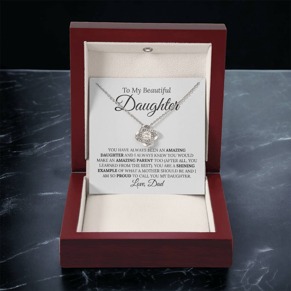 Heartfelt Mother's Day Gift For Daughter 1 Love Knot Necklace