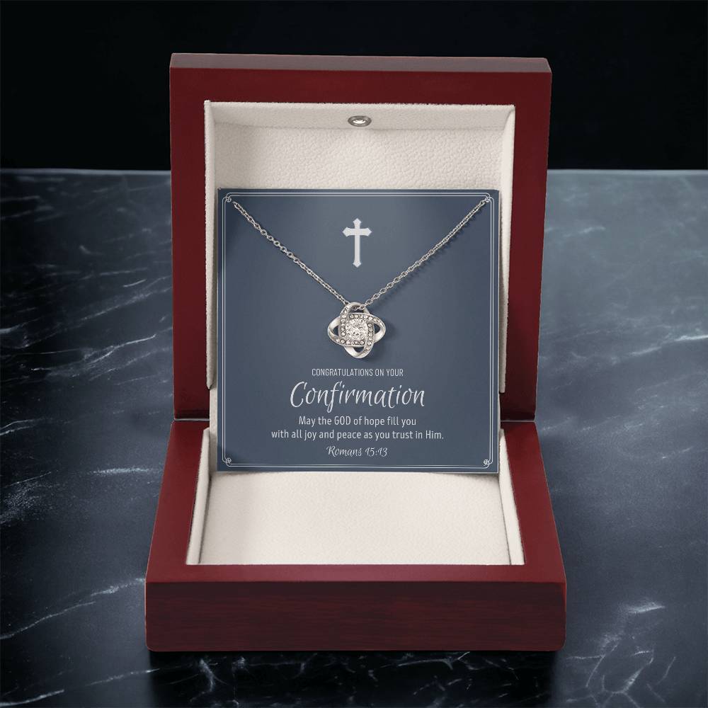 Confirmation Gift For Young Ladies Confirmation Granddaughter Love Knot Necklace Confirmation Gift Ideas For Girls Catholic Confirmation Love Knot Necklace