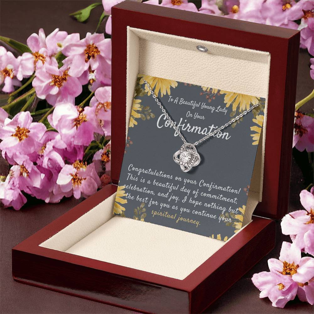 Confirmation Gift For Girls Confirmation Granddaughter Goddaughter Confirmation Confirmation Gift Ideas For Girls Catholic Confirmation Love Knot Necklace