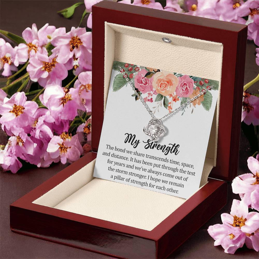 Long Distance Relationship Gift Gift For Girlfriend 1 Year Anniversary Gift For Girlfriend Necklace Jewelry With Message Card Love Knot Necklace