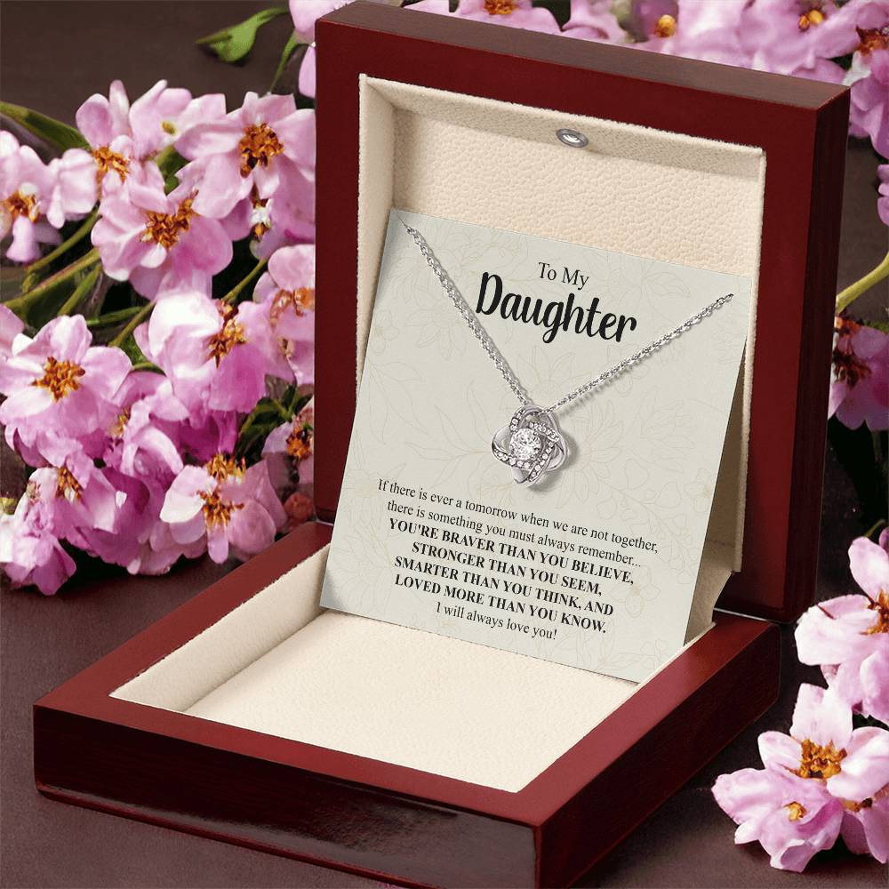 To My Daughter Necklace Gift From Mom Mothers Day Gift For Daughter From Mother Sentimental Jewelry Gifts For Daughter From Mom 4 Love Knot Necklace