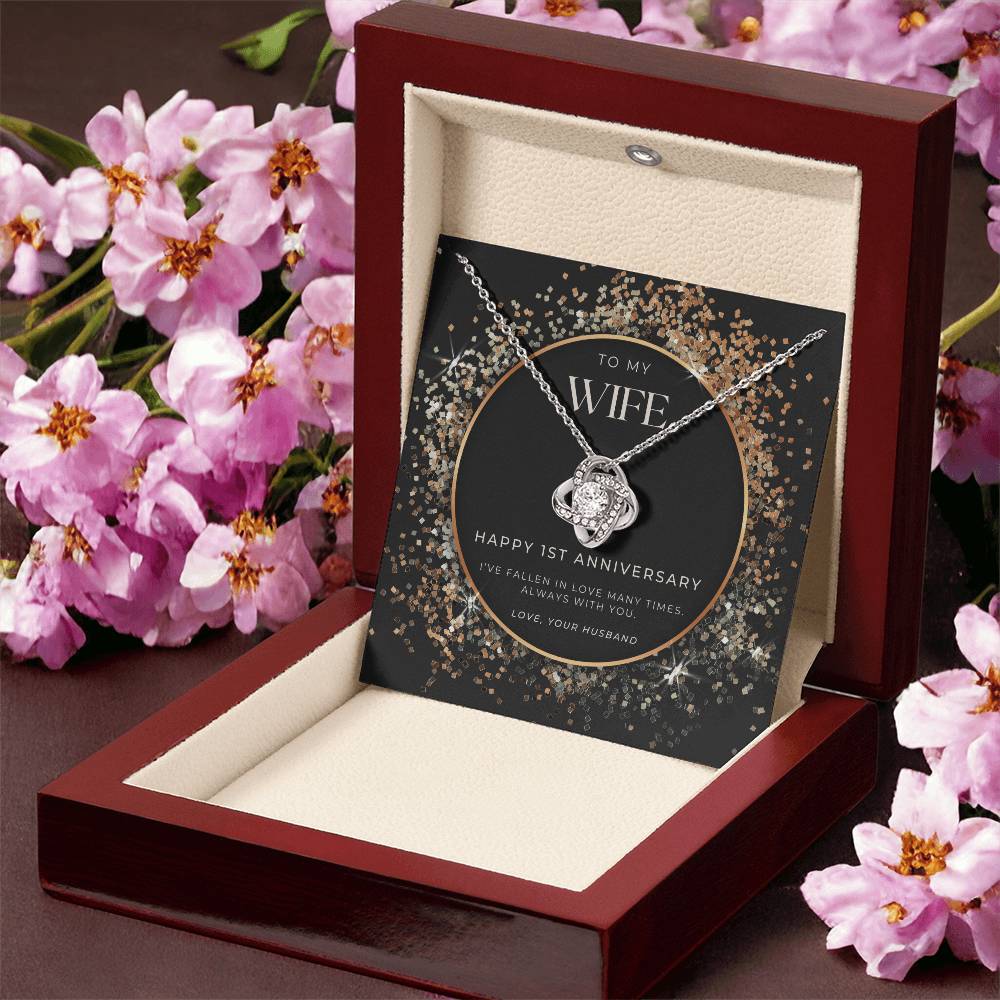 1 Year Anniversary Gift For Wife 1 Year Anniversary Gifts 1 Year Wedding Anniversary Gift Ideas 1St Wedding Anniversary Gift F(4) Love Knot Necklace