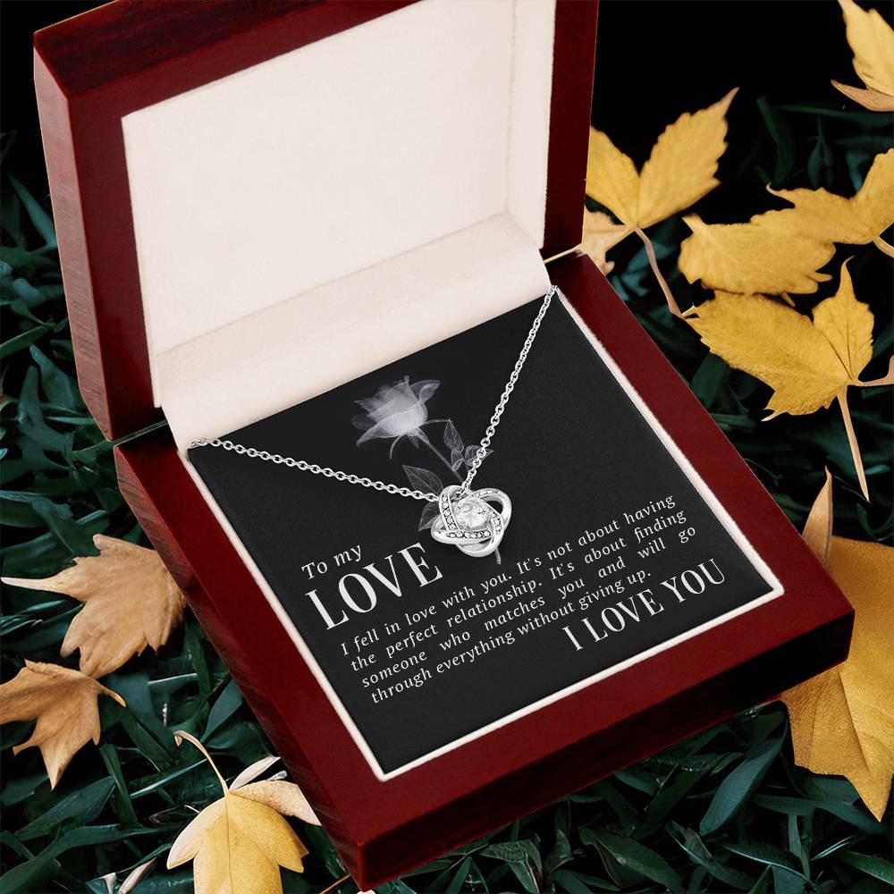 To My Love Necklace Gift To Wife Gift To Girlfriend Gift To Lover Anniversary Gift To Wife Birthday Gift To Wife Birthday Gift T Love Knot Necklace