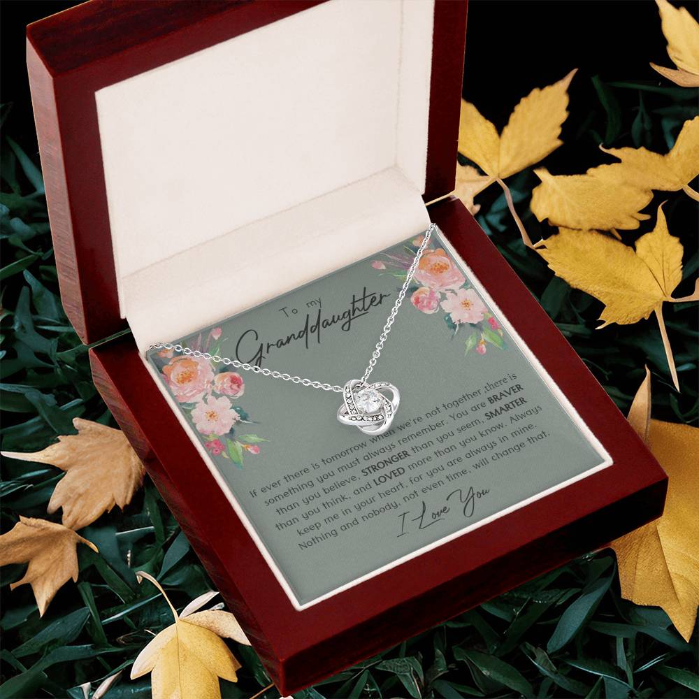 Granddaughter Gift From Grandparents Granddaughter Necklace From Grandma Love Knot Necklace