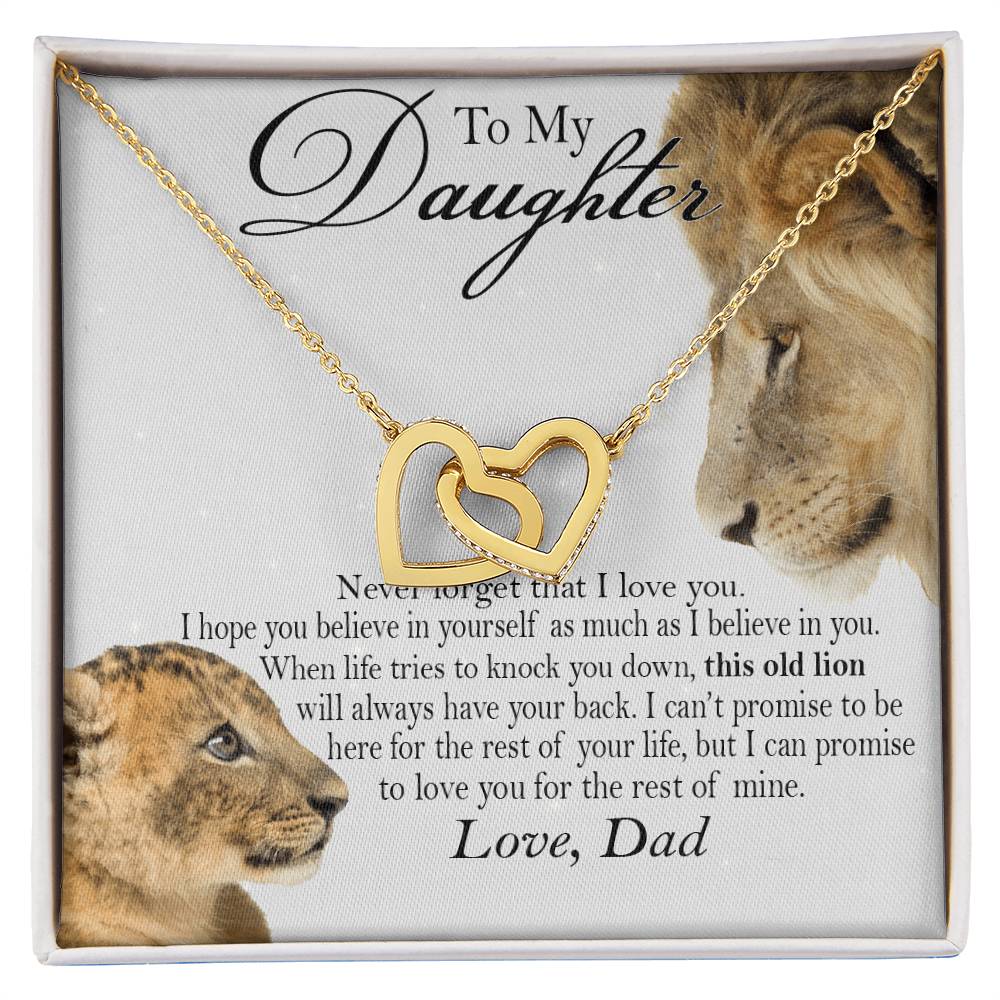 This Old Lion Will Always Have Your Back.Limited Stock Interlocking Hearts Necklace