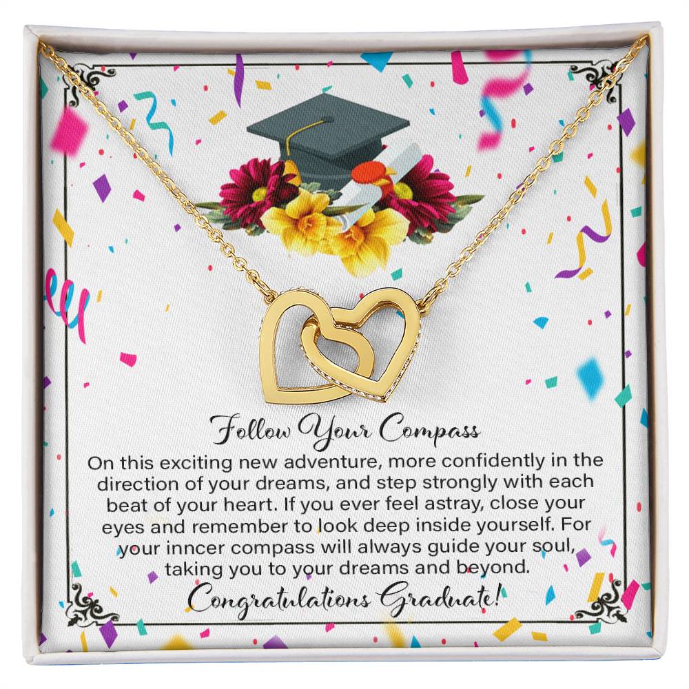 Graduation Gift For Daughter - Interlocking Heart Necklace Interlocking Hearts Necklace