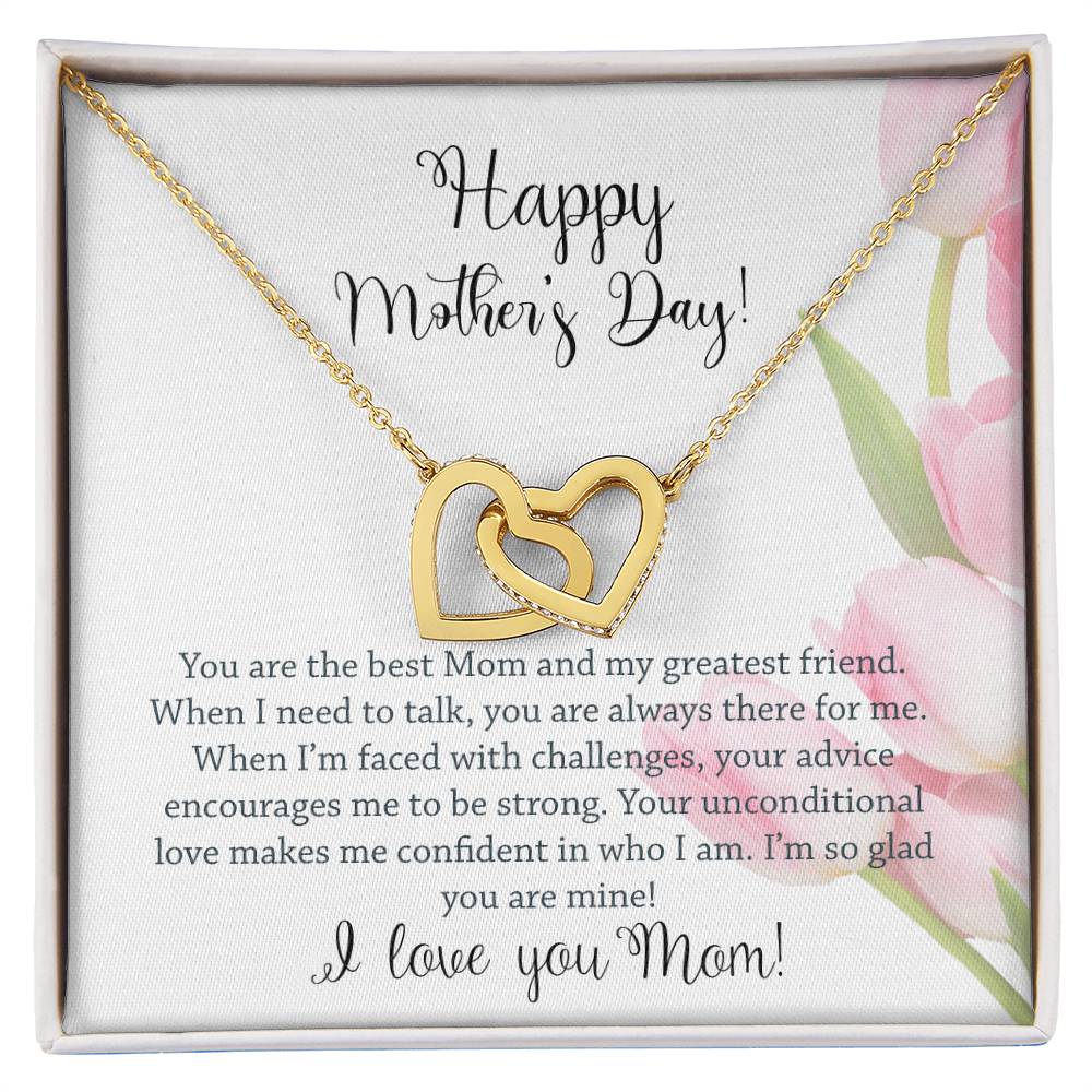 You Are The Best Mom - Happy Mother'S Day Necklace Interlocking Hearts Necklace