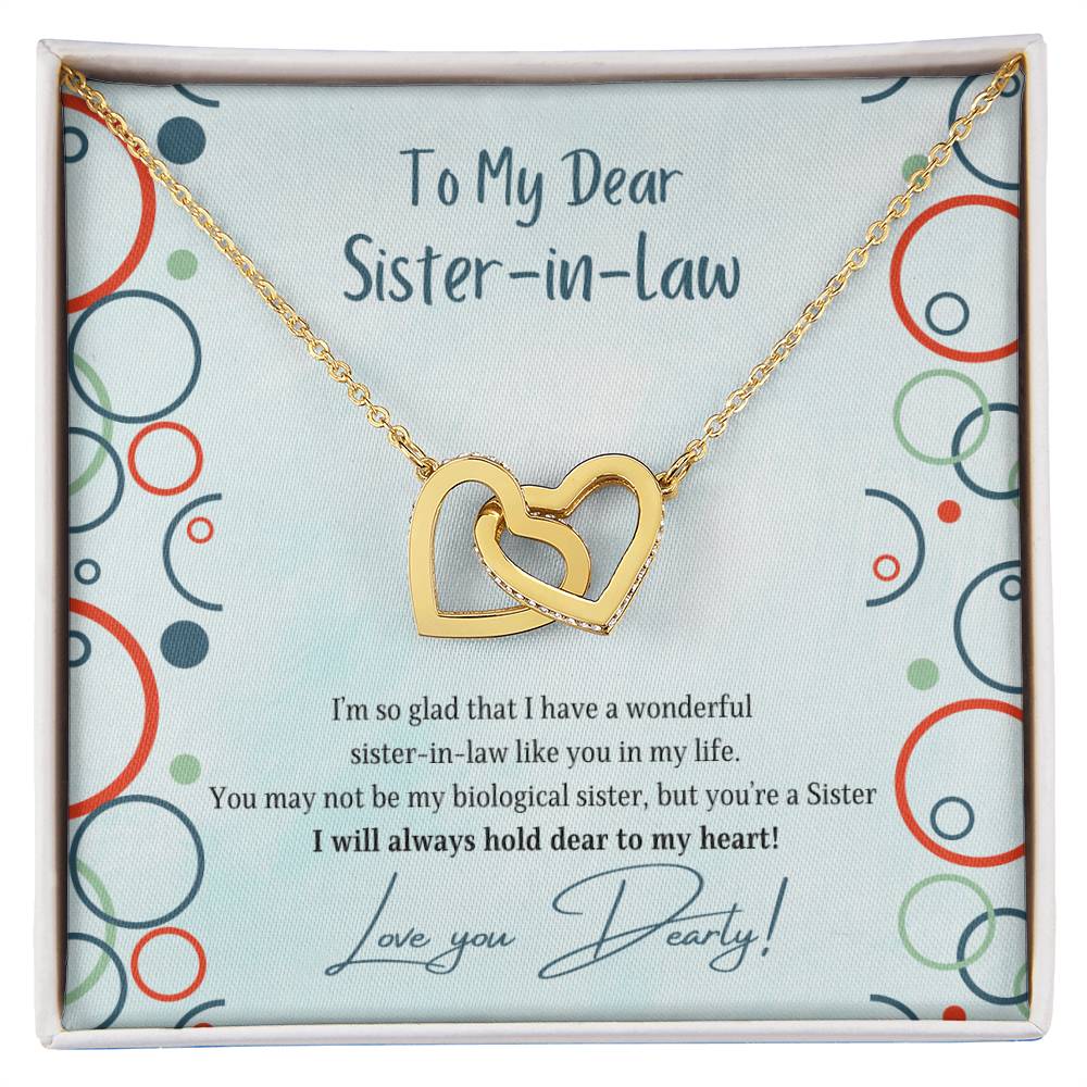 To My Sister-In-Law Interlocking Hearts Necklace