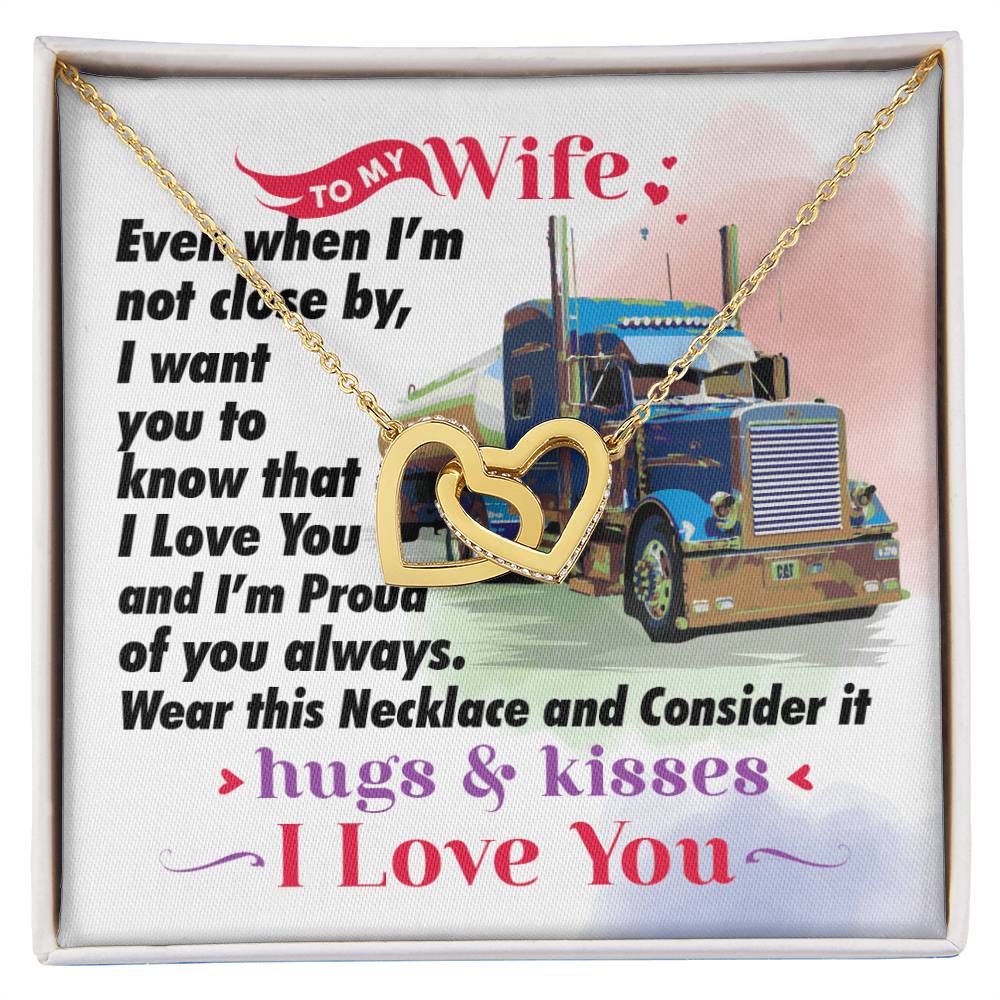 Trucker'S Wife- Interlocking Necklace Interlocking Hearts Necklace
