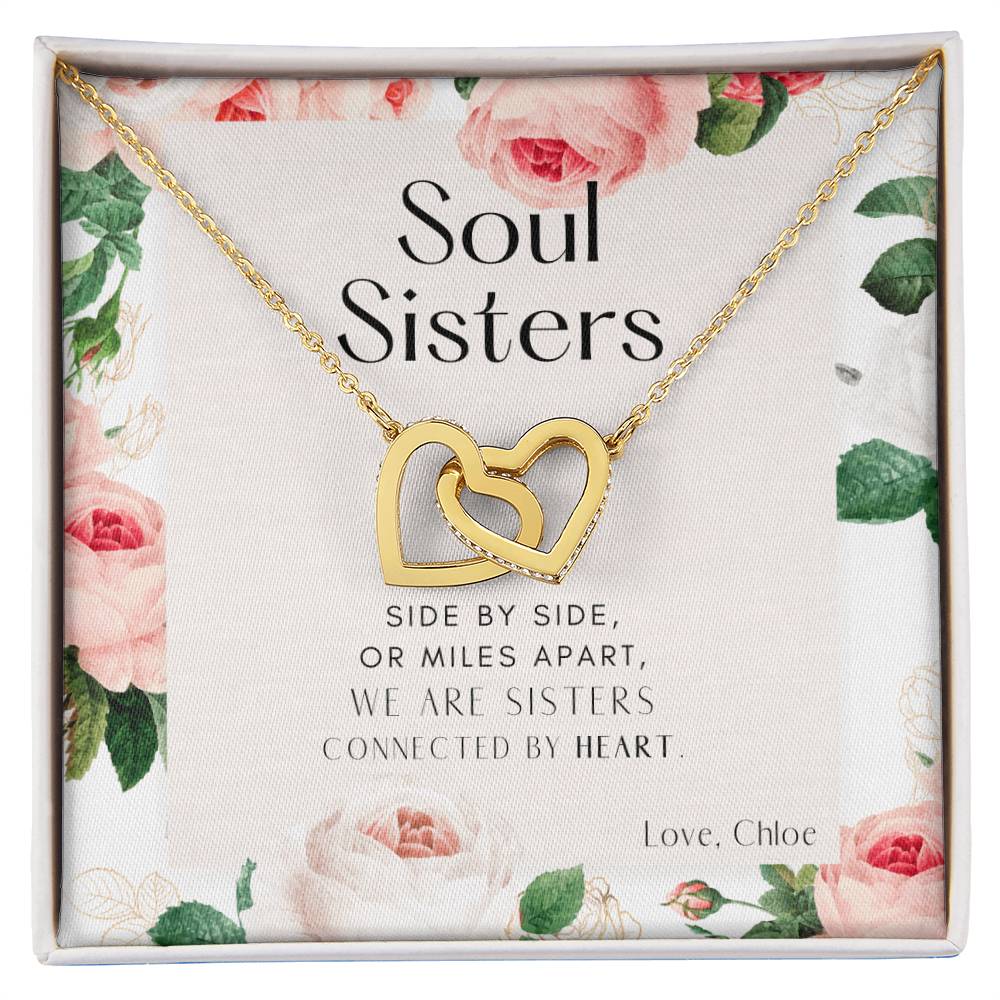 Soul Sisters Interlocking Hearts Necklace