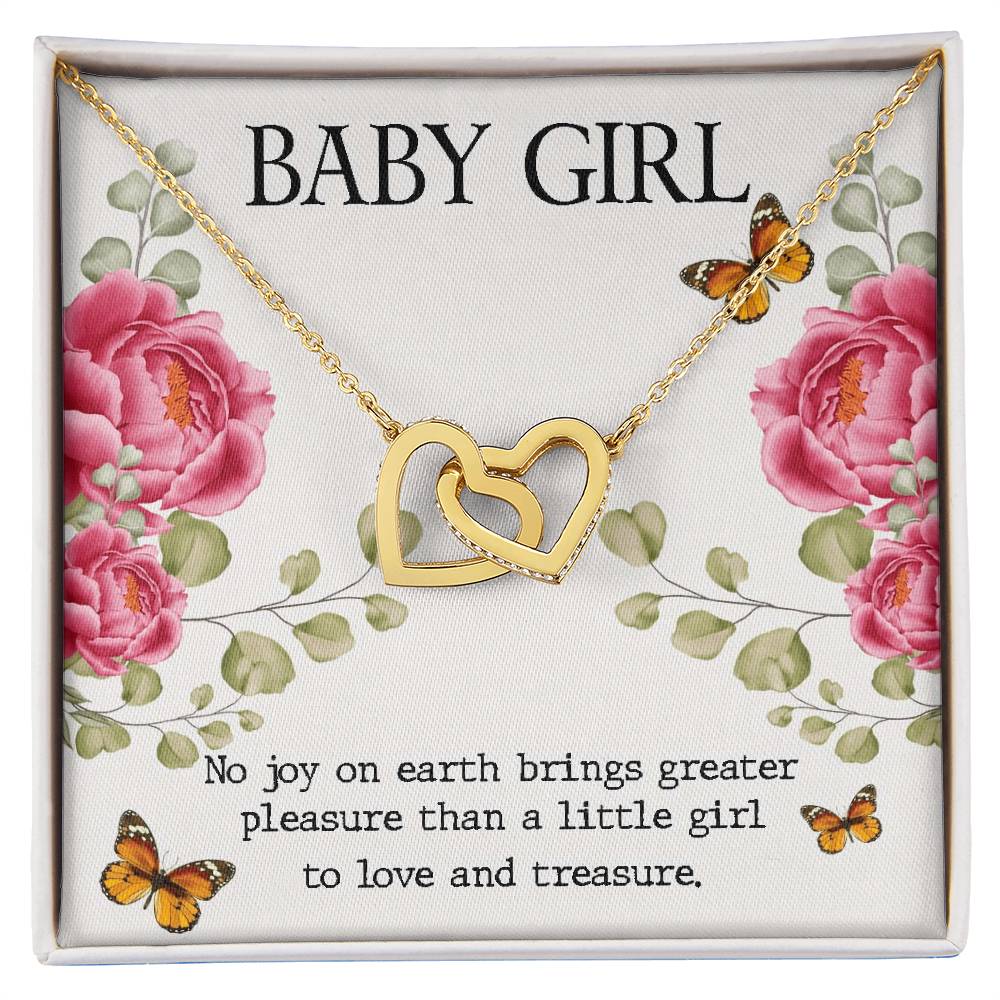 Mom To Be Gift Necklace It'S A Girl Necklace Gift New Baby Girl Gift For Mom It'S A Girl Jewelry Interlocking Hearts Necklace