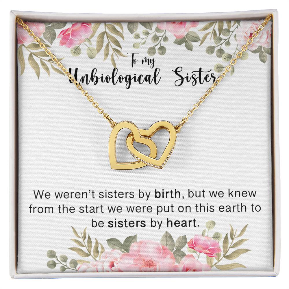 We Are Sisters By Heart Interlocking Hearts Necklace