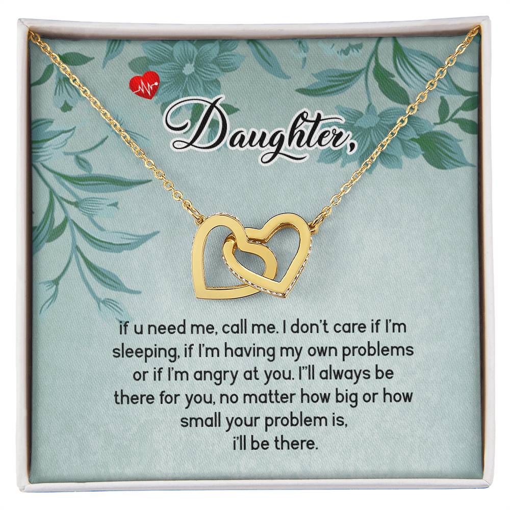To My Daughter - Interlocking Hearts Necklace6