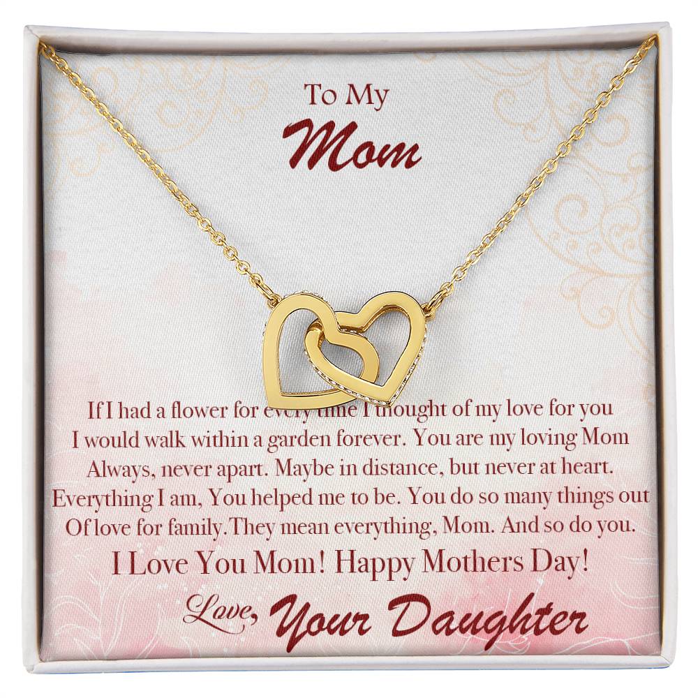 Mother'S Day Garden Forever - Interlocking Hearts Necklace
