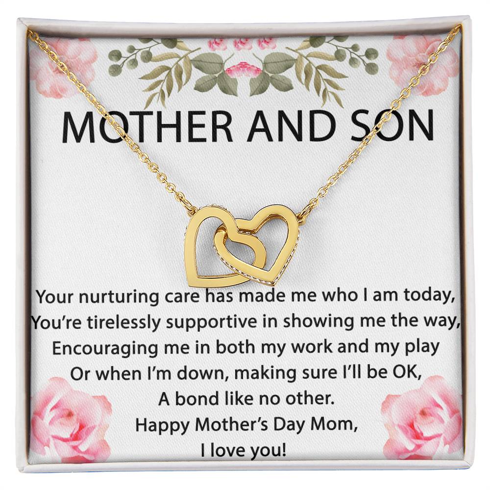 Your Nurturing Care Has Made A Bond Like No Other Interlocking Hearts Necklace