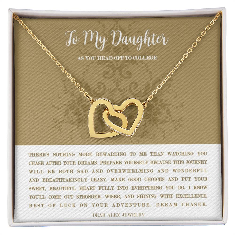 Heading To College Necklace Interlocking Hearts Necklace