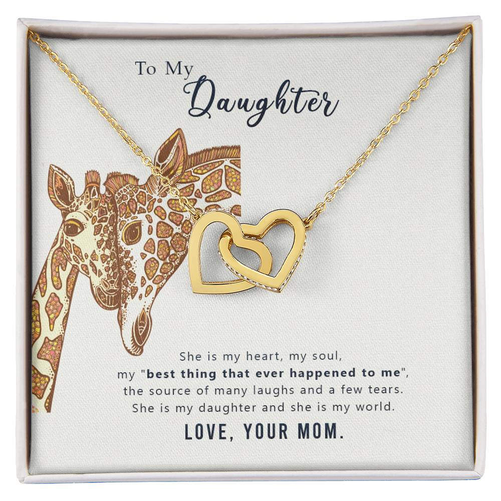 Gift For Daughter From Mom Daughter Mother Necklace Interlocking Hearts Necklace