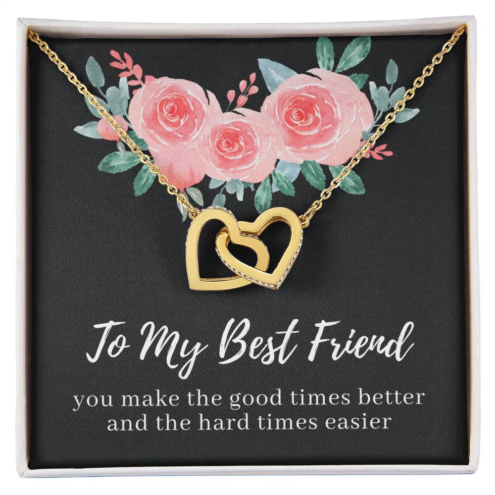 Friendship Necklace Interlocking Hearts Necklace