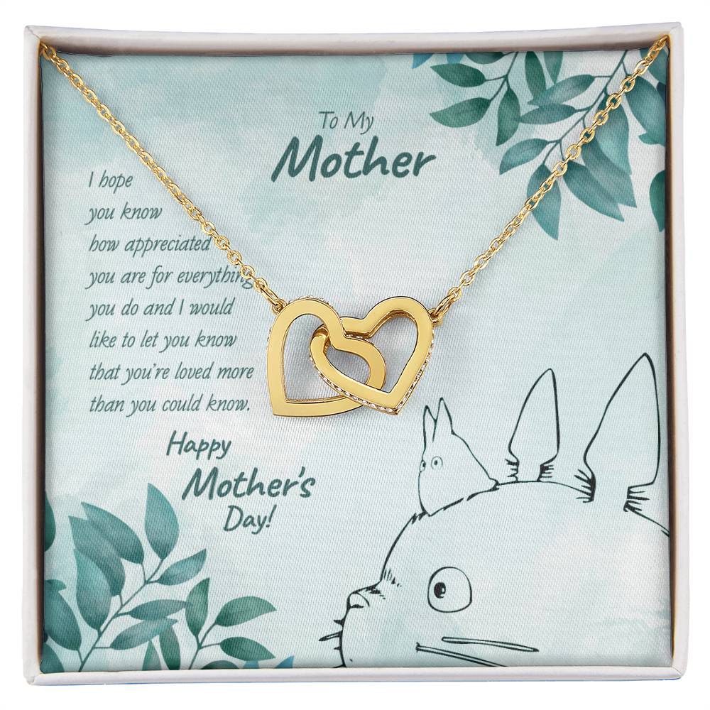 Limited Edition Mother You'Re Loved More Than You Could Know Interlocking Hearts Necklace Tm2V1