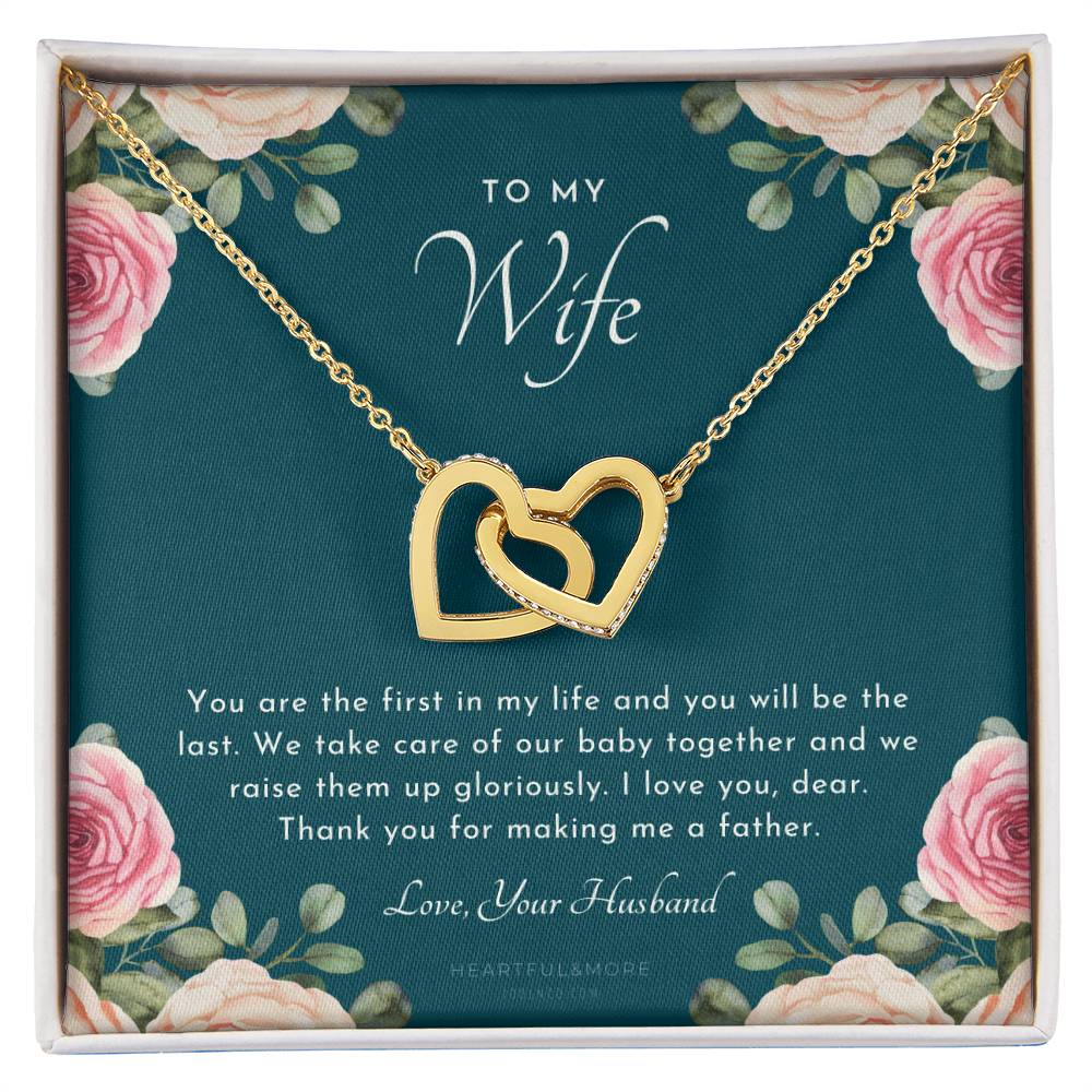 Postpartum Gift For Wife Gift For Wife Post Pregnancy Becoming A Mother Gift Gift For Wife Birth Wife After Pregnancy Necklace Wife Becoming A Mom Interlocking Hearts Necklace