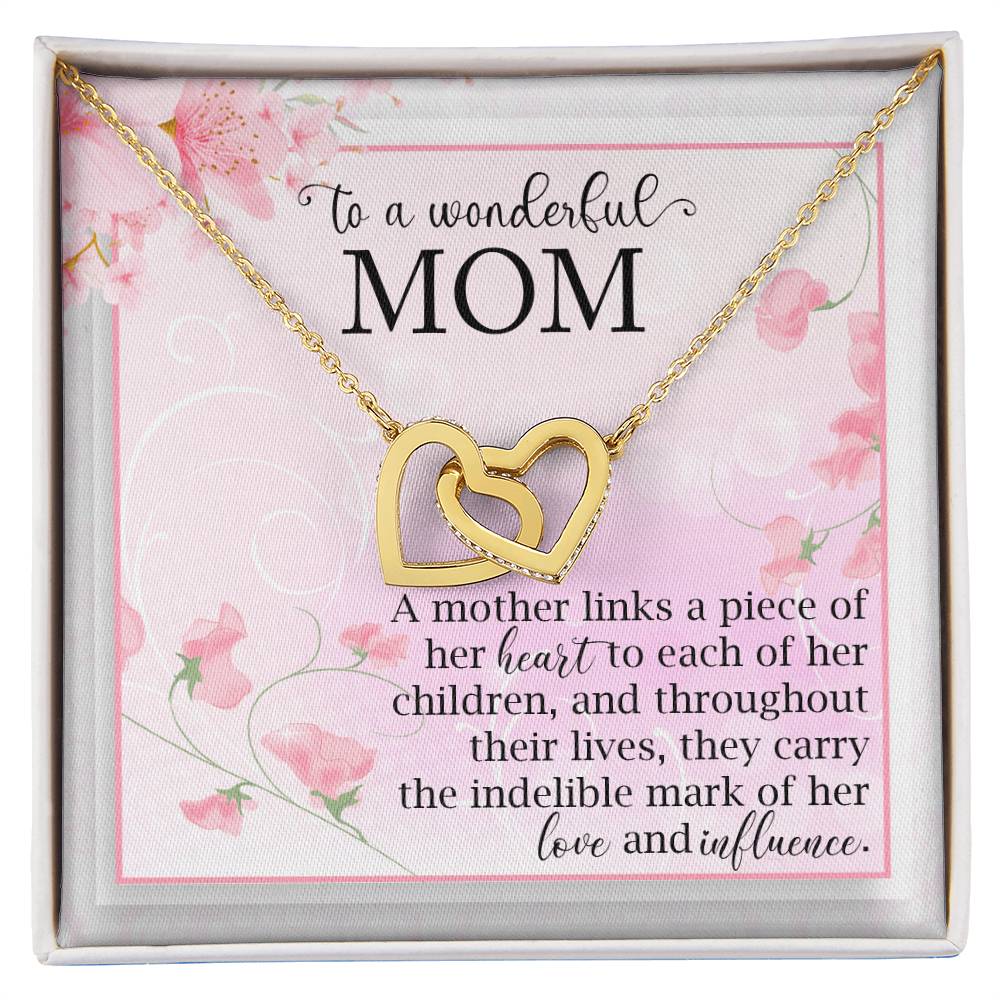 Interlocking Hearts Necklace For Mom A Mother Links A Piece Of Her Heart
