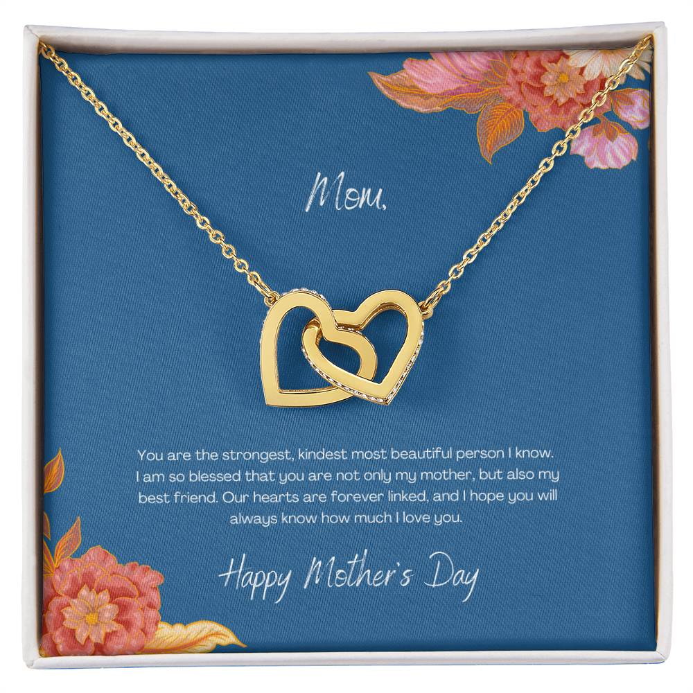 Two Hearts Mother'S Day - Blessed Interlocking Hearts Necklace
