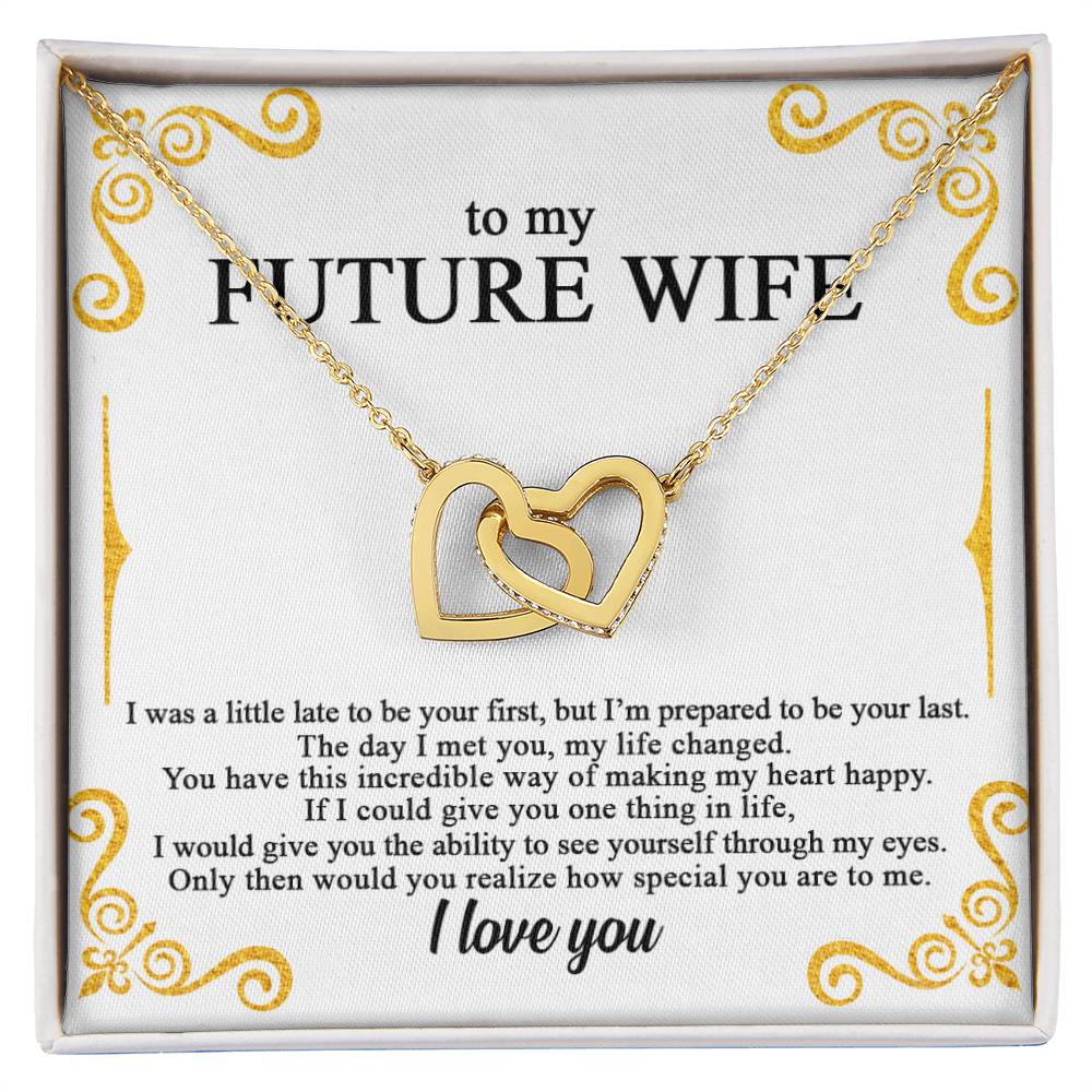 To My Future Wife - Lovecube - So89 Interlocking Hearts Necklace