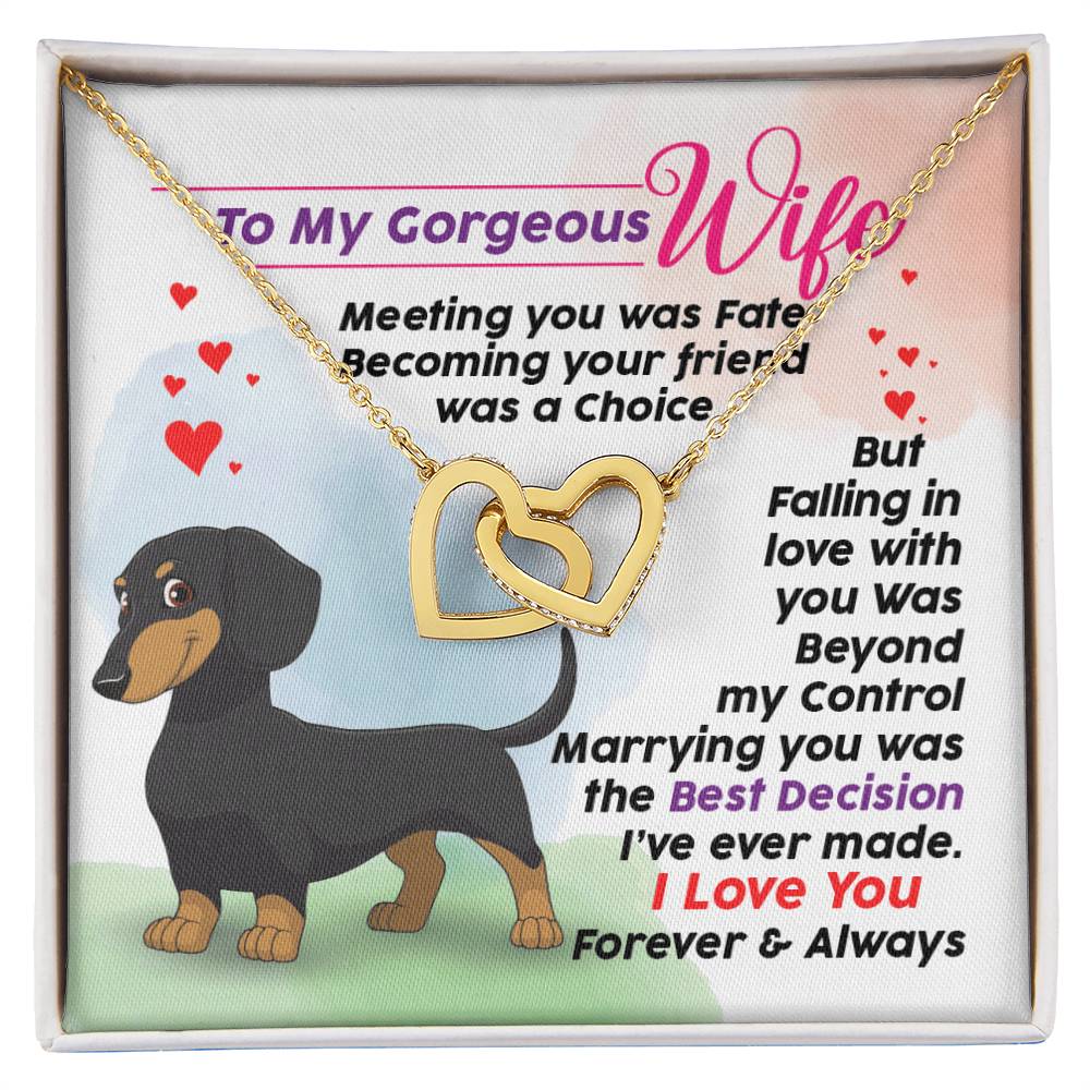 Gift For Wife - Interlocking Heart Necklace Interlocking Hearts Necklace