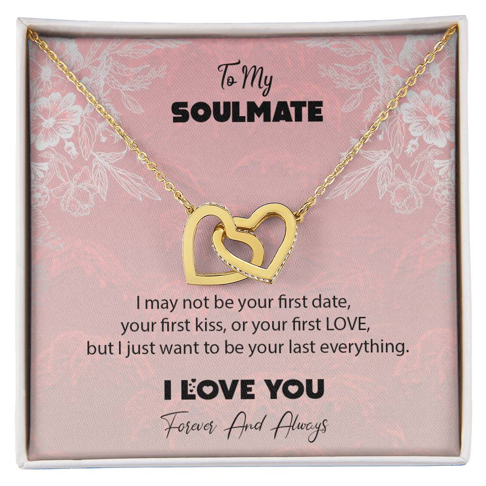 To My Soulmate Interlocked Hearts Necklace Interlocking Hearts Necklace