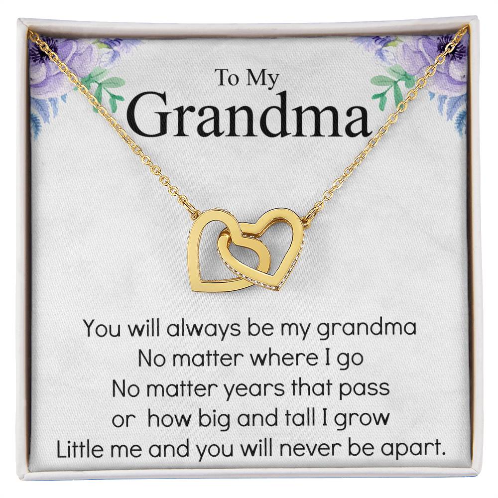 Grandma Necklace Gifts For Grandma From Granddaughter Or Grandson Mothers Day Gift Ideas For Grandma From Grandkids Best Grandma Ever Interlocking Hearts Necklace