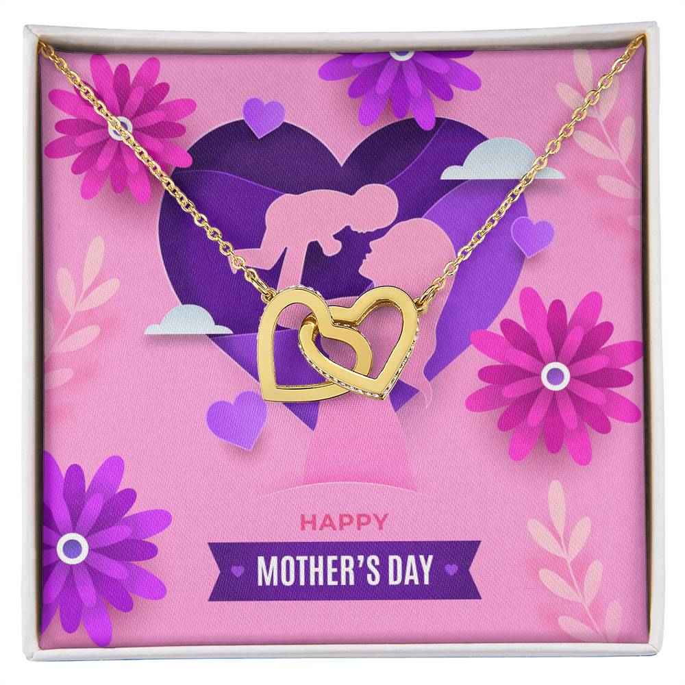 Happy Mother'S Day- Interlocking Heart Necklace Interlocking Hearts Necklace