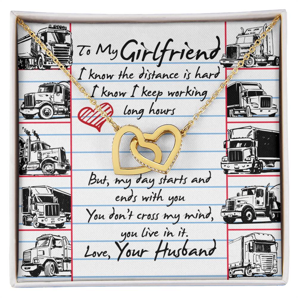 Trucker'S Girlfriend - Interlocking Heart Necklace Interlocking Hearts Necklace