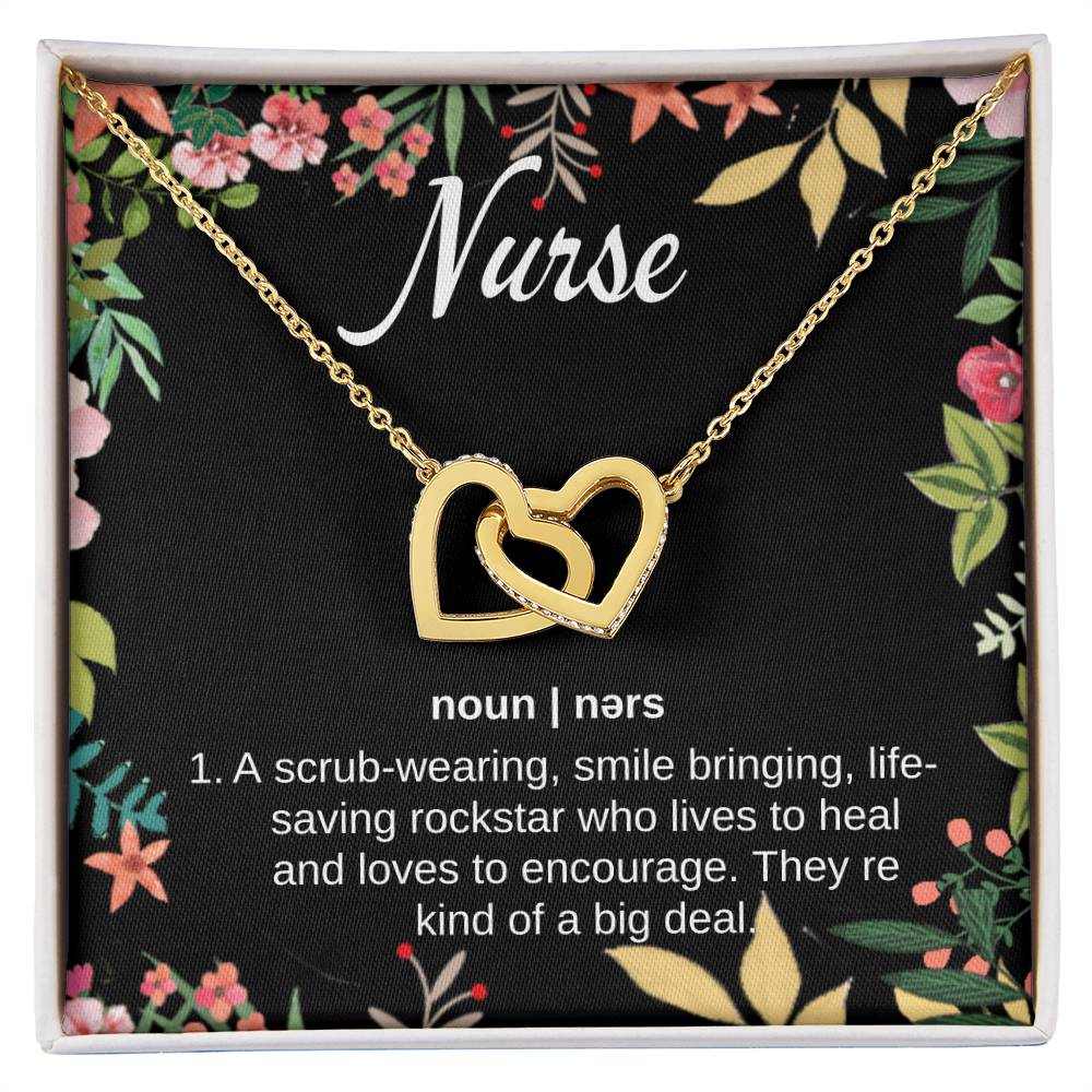 Nurse Gift Interlocking Hearts Necklace