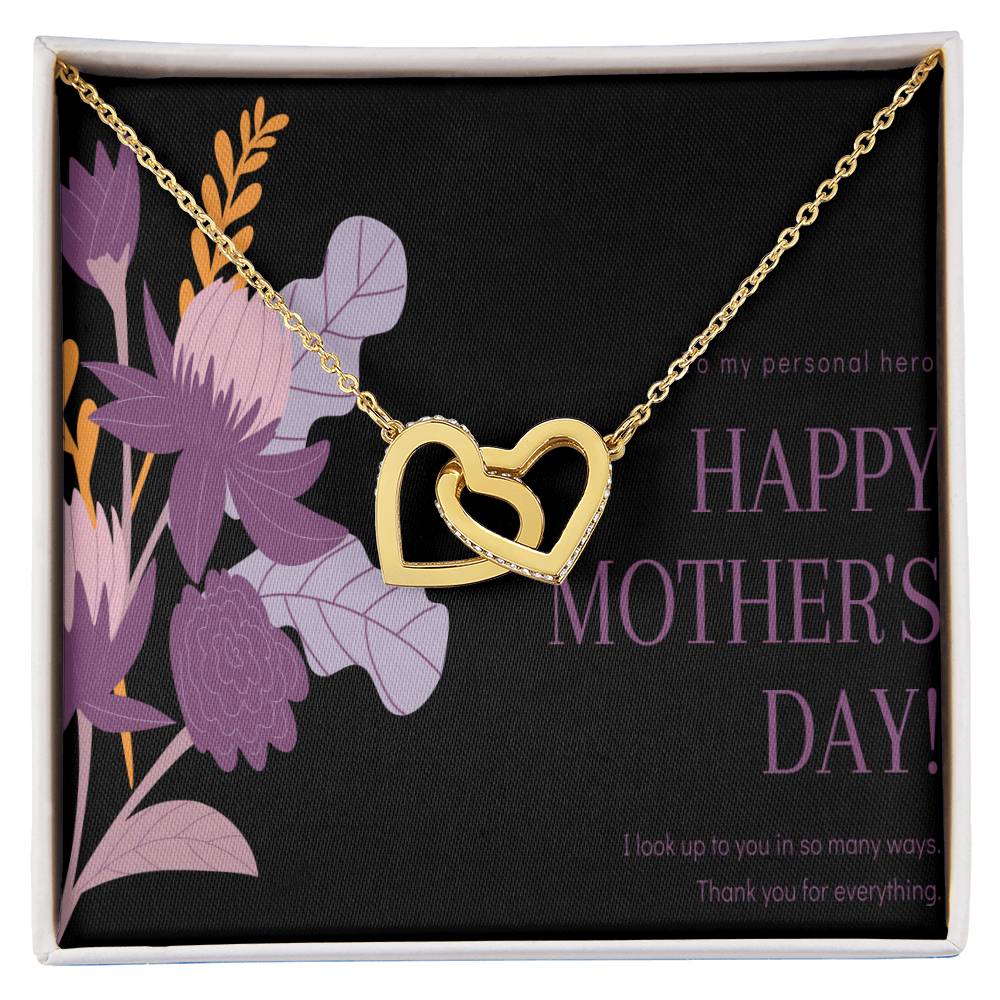 To My Best Mom Interlocking Hearts Necklace